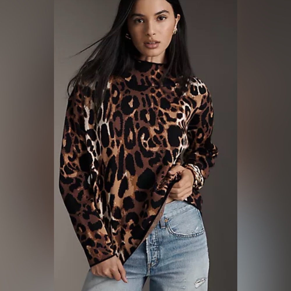 NWOT size Medium Anthropologie Maeve The Carys Mock-Neck Sweater